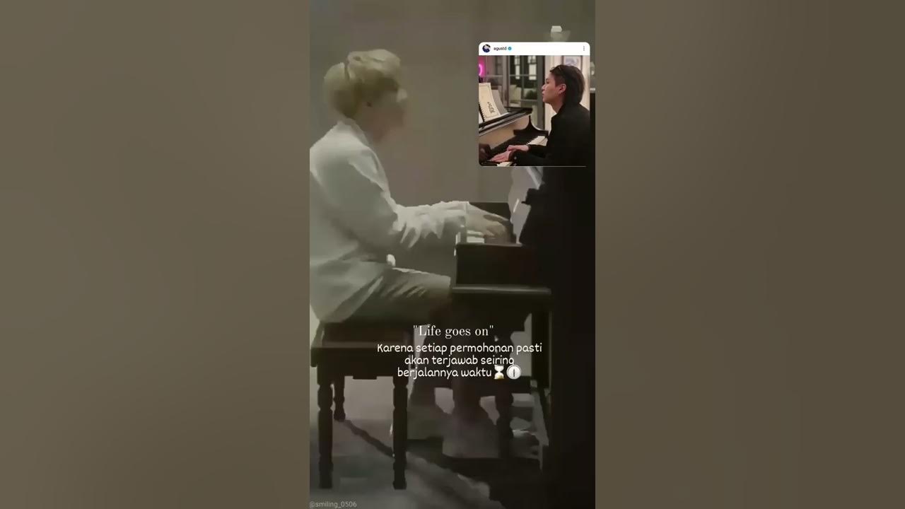 Wow Daebak 💖💖🤩🤩aku post kamu sedang main piano dan kamu juga😁#bts #suga