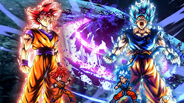 Goku Blizzard V3 OP(All Form) VS Goku TP V1.5 OP(All Form) in Jump Force Mugen