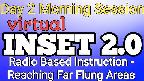 VINSET Day2 Answer Key - Radio Based Instruction