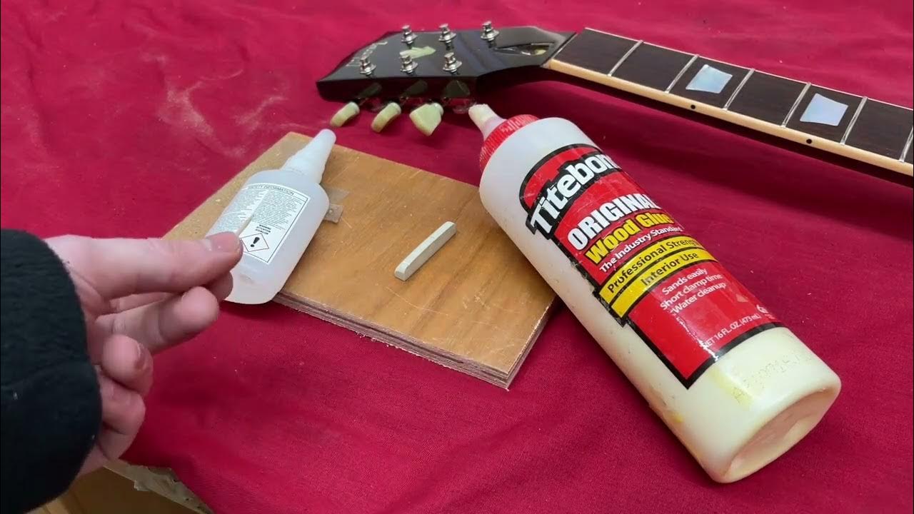 Luthier Setup and Repair Video How to Fit And Glue In A Guitar Or