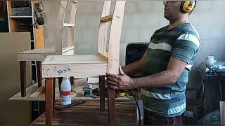 Como  fazer cadeira de mesa estofada parte -1 estrutura  #estofados pa