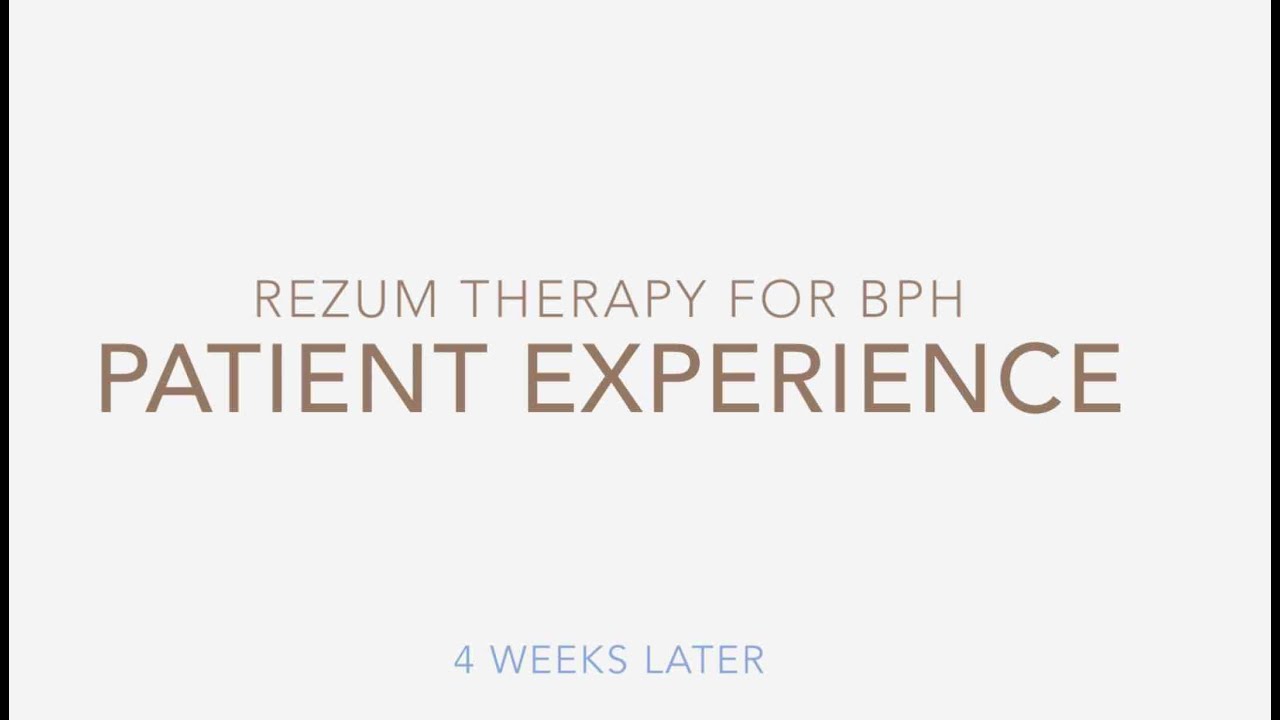 Rezum Steam Therapy for BPH Patient Testimonial YouTube