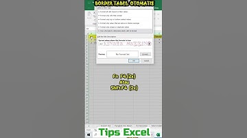 Membuat Border Tabel Otomatis di Excel #belajarexcel