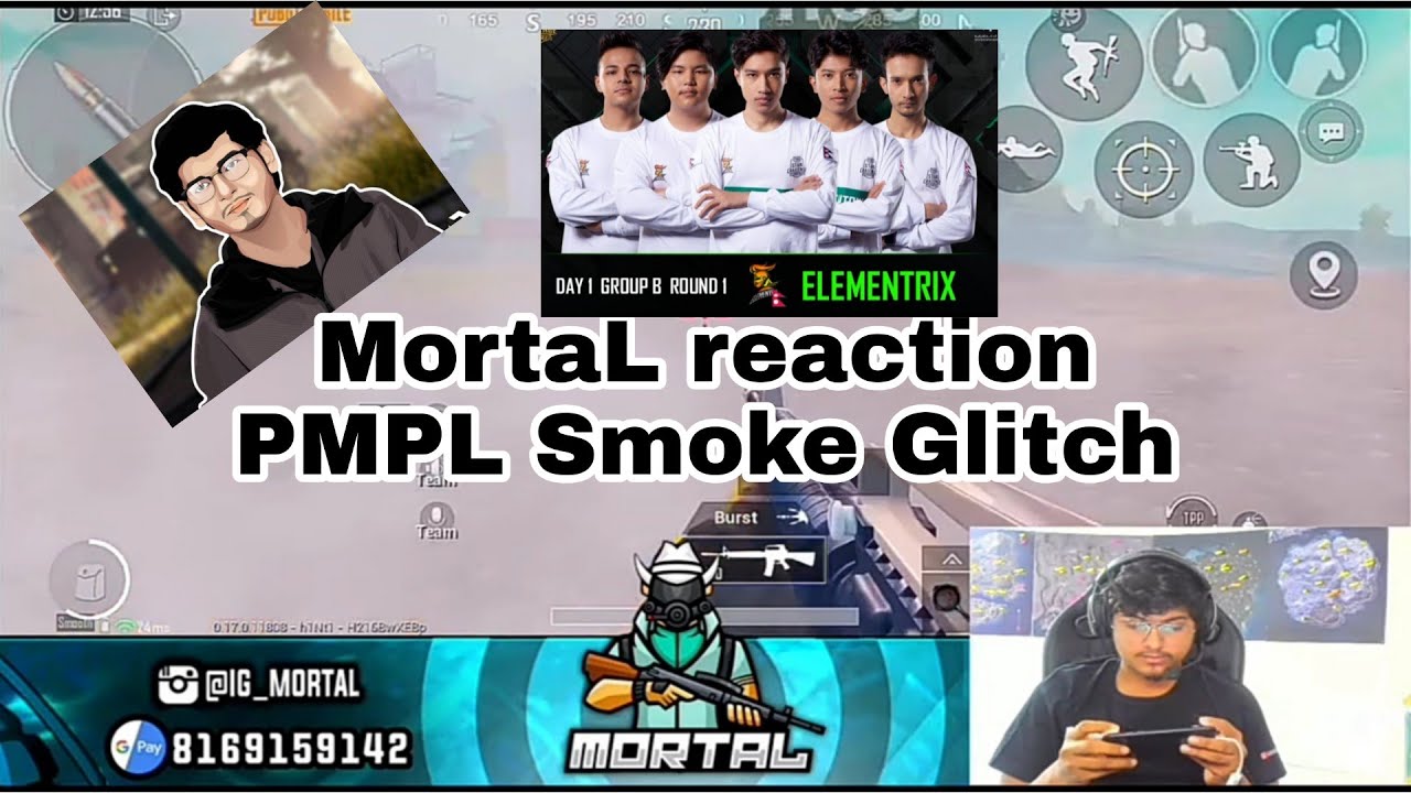 MortaL reaction Team ElementriX in PMPL Smoke Glitch | Pubg Mobile |