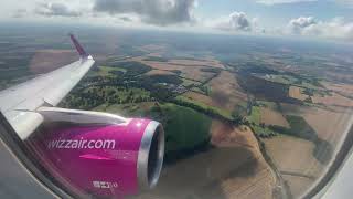 Wizz Air Airbus A320 HA-LYF Classic buzzsaw takeoff from London Luton LTN