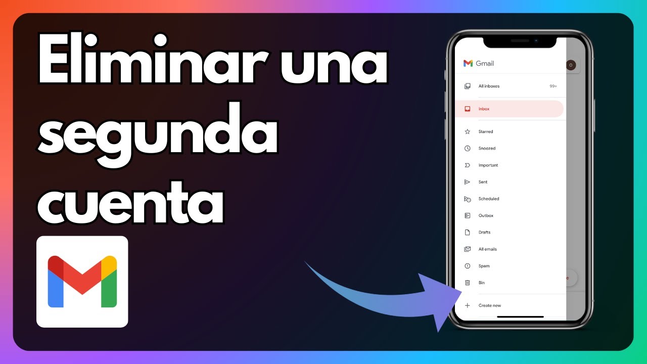 Cómo eliminar una segunda cuenta de Gmail Tutorial - YouTube