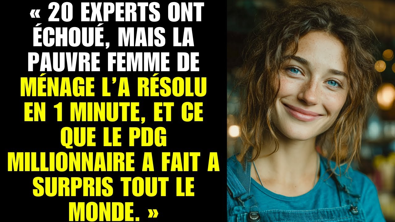 20 experts échouent ; une femme de ménage résout en 1 min, sous l’œil du PDG riche : la suite choque