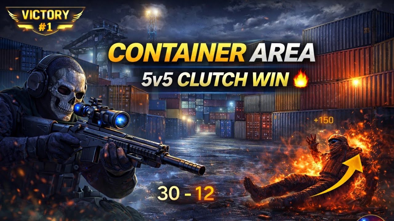 30-12 Dominating Victory 😎 | Container Area 5v5 COD Hindi