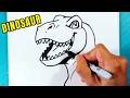 Draw Along with Me : TREX CARTOON