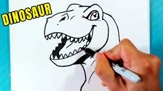 Draw Along with Me : TREX CARTOON