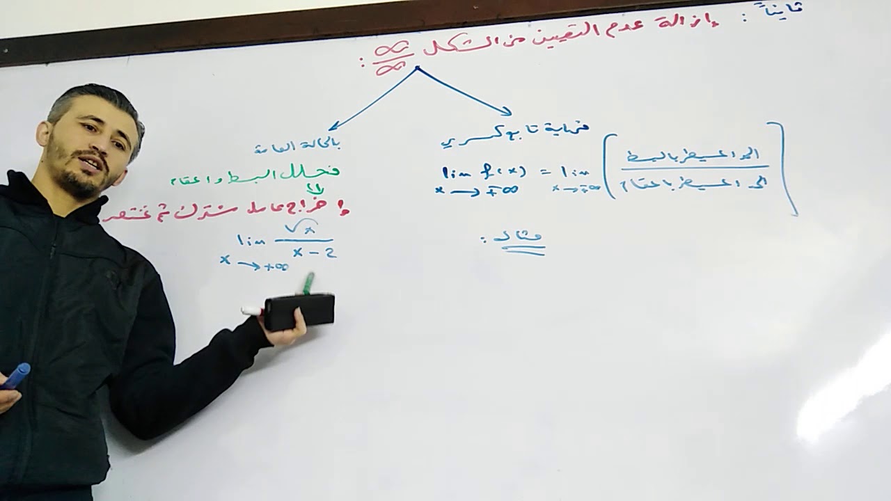طرق ازالة عدم التعيين من الشكل لانهاية علانهاية ∞/∞ فارس جقل