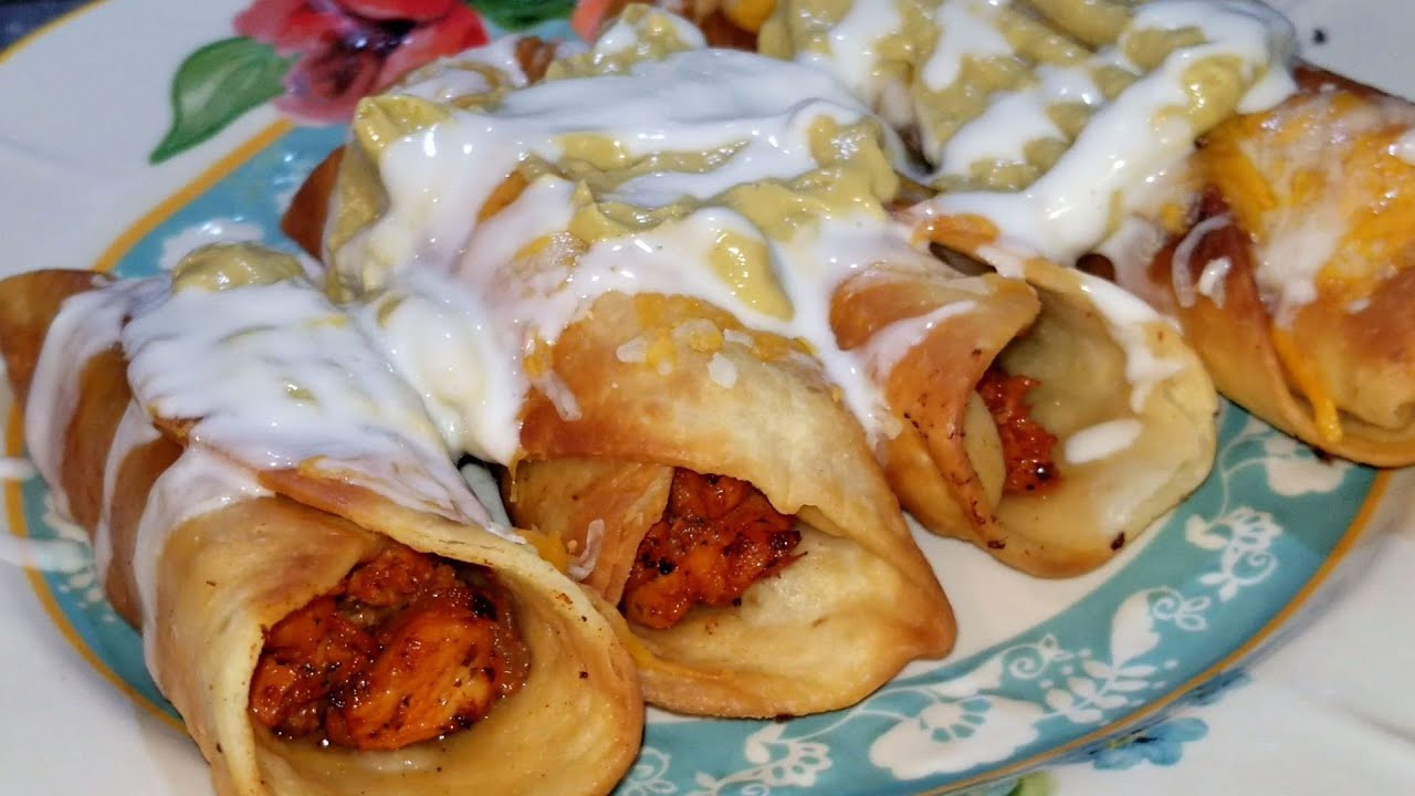 Flautas de Pollo CRUJIENTES y DELICIOSAS YouTube