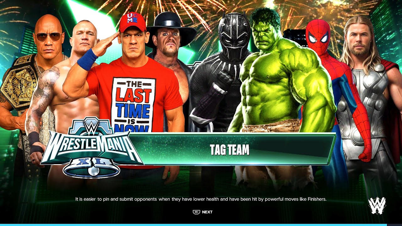 WWE Legends vs Marvel Heroes – 4v4 Elimination Dream Match! WWE 2K24 | 4K