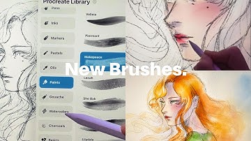 Trying the NEW Procreate Watercolor Brushes – Skin & Hair Rendering ( ASMR )