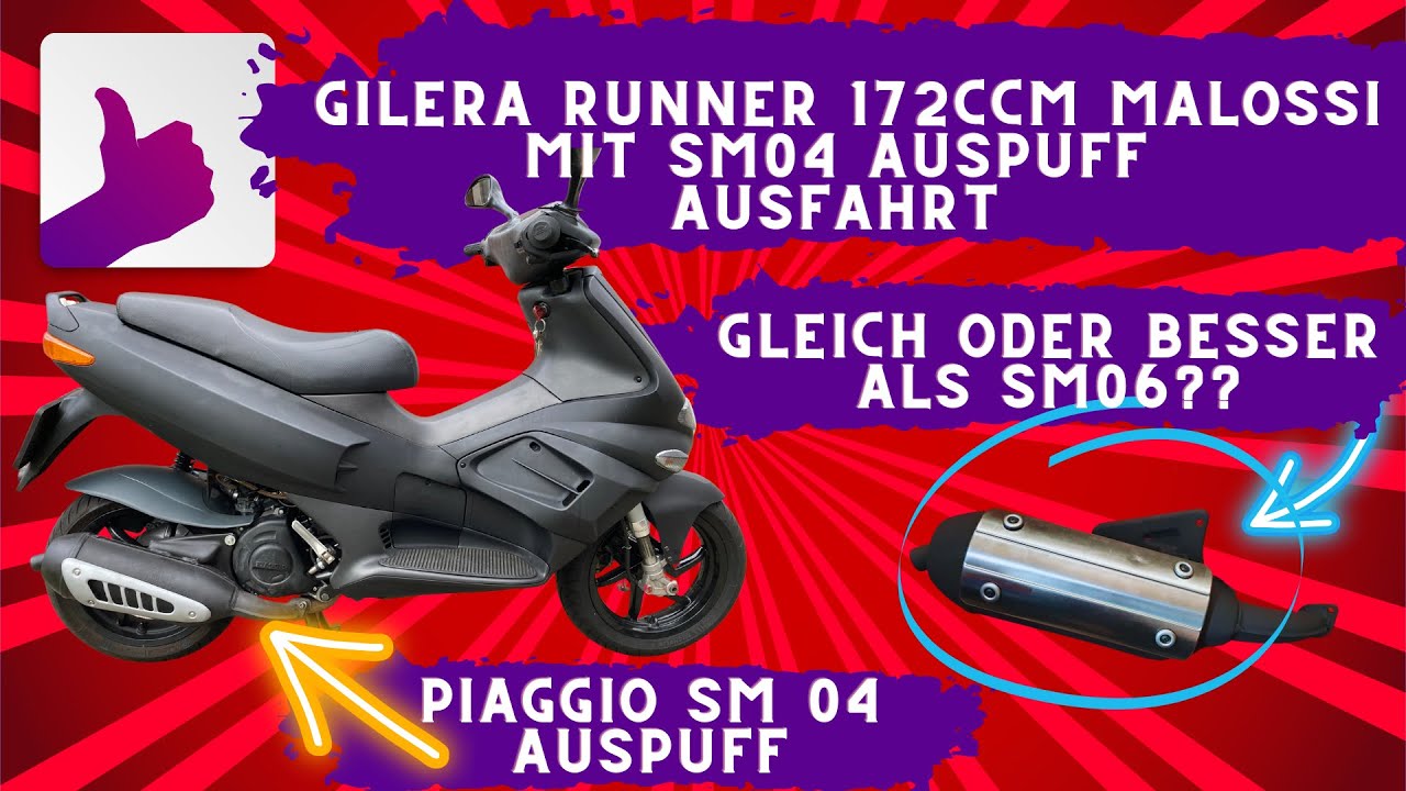 Gilera Runner 172ccm Malossi 2T mit SM04 Auspuff - Ausfahrt über die Landstraße - GoPro 2,7K Video