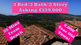 Townhouse in 2,000 Year Old Italian Village! 2 Apts. 3 bed/ 3 Baths. €135.000! ‍Property Tour!