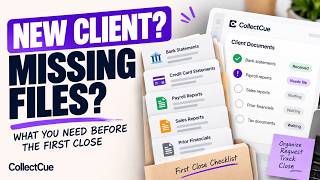 Full New Bookkeeping Client What Documents Do You Need Before the First Close Update