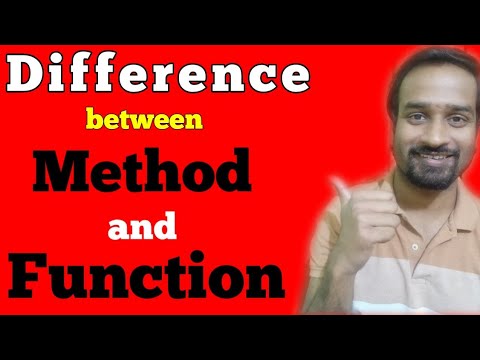 Difference between function and method. - YouTube