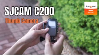 SJCAM C200 4K Camera Unboxing丨Mini Thumb Sports DV Camera - Banggood New Tech