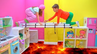 Floor Is Lava Challenge And More Songs For Kids - Kls
