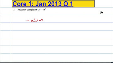 Edexcel A Level Maths Core 1: Jan 2013 Q1