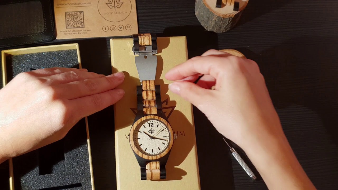 How To Adjust / Remove Links From a Wooden Watch Strap by Wood Stadium