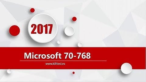 Microsoft MCSA 70-768 latest exam questions