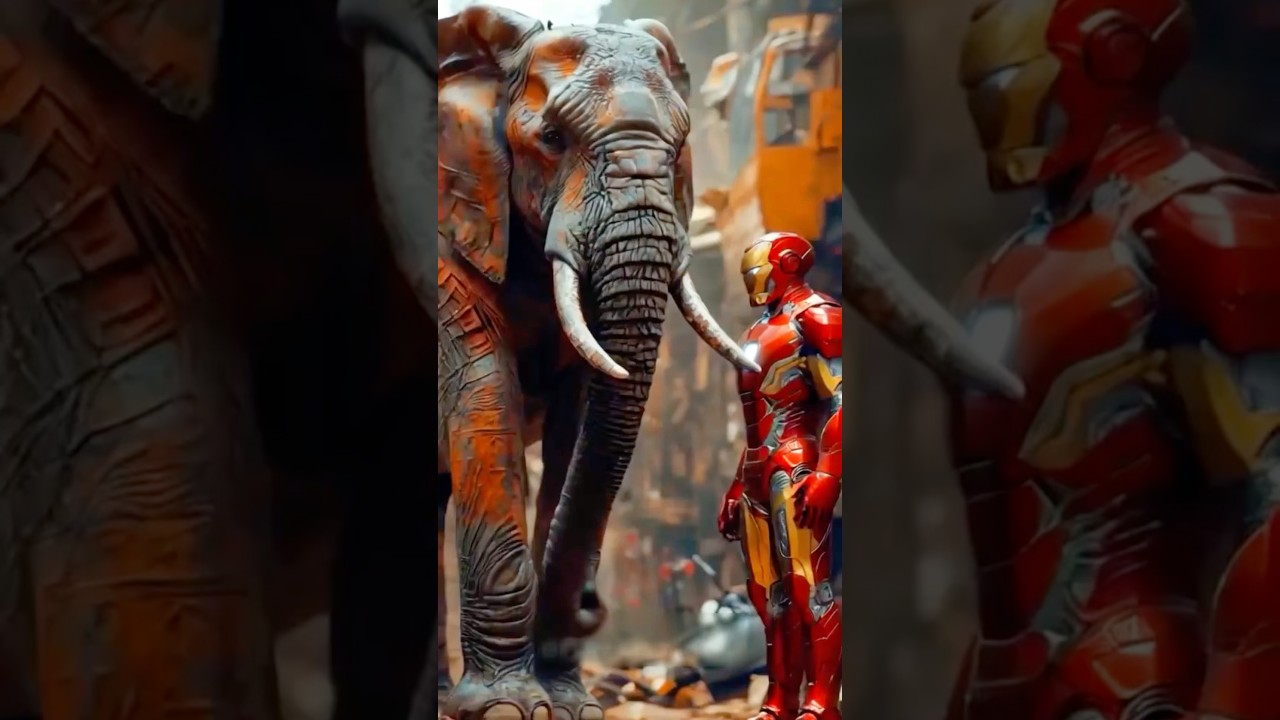 “Iron Man vs Elephant | Evolution of Power Unleashed ⚙️🔥” 