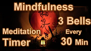 Mindfulness Bell Sound: Meditation Timer Meditate 3 bells every 30 minutes for 8 Hours