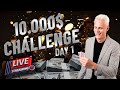 10.000$ Challenge. Day 1. Кэш покер стрим