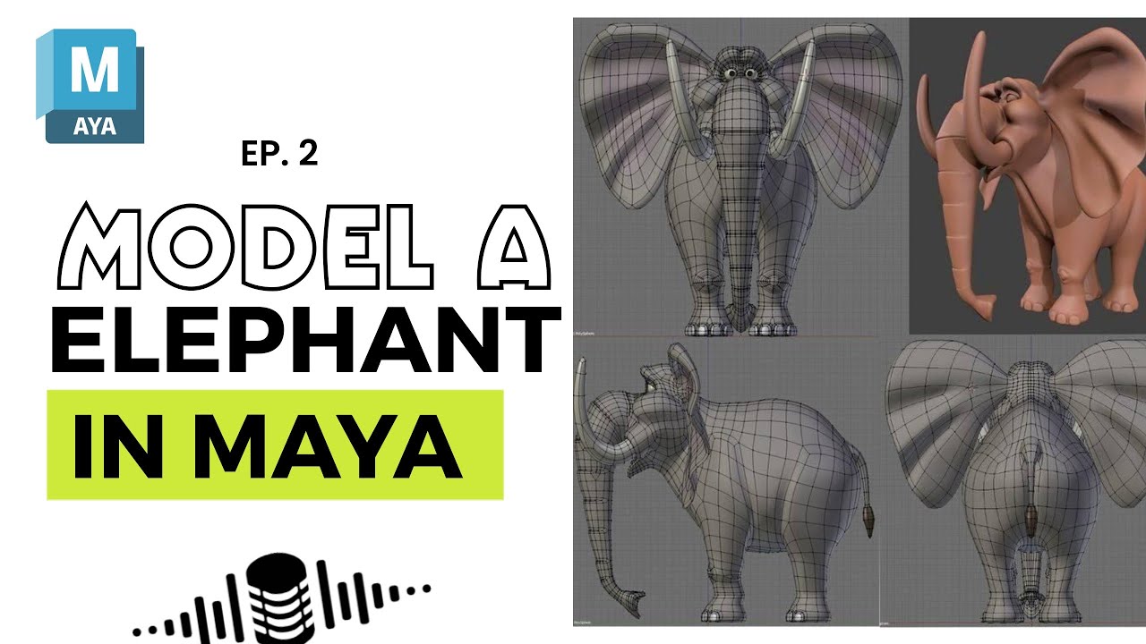 🐘 Model a Stylize Elephant in Maya | Beginner-Friendly
