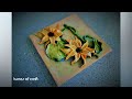 clay flower painting on canvas | home decor | air dry clay | clay flower making | clay sunflower