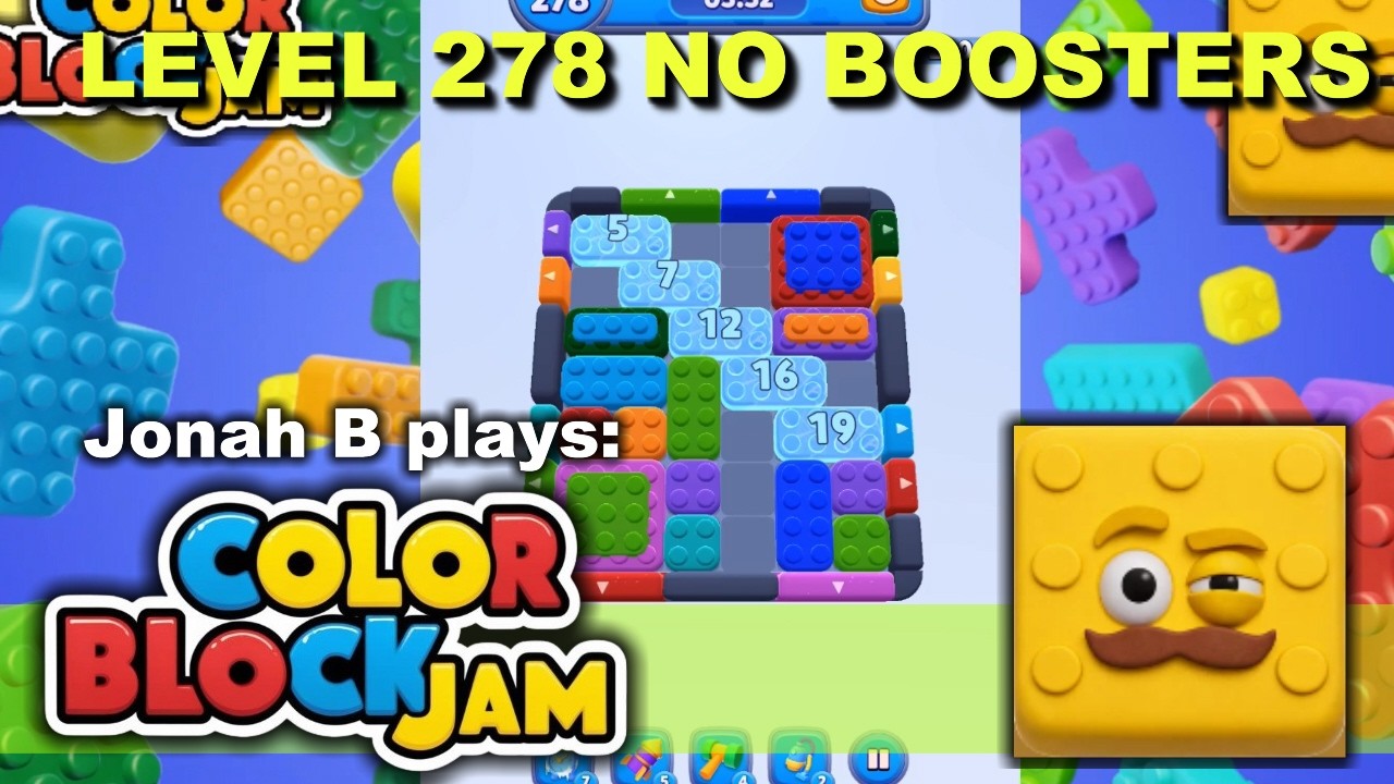 Color Block Jam Level 278 No Boosters - YouTube