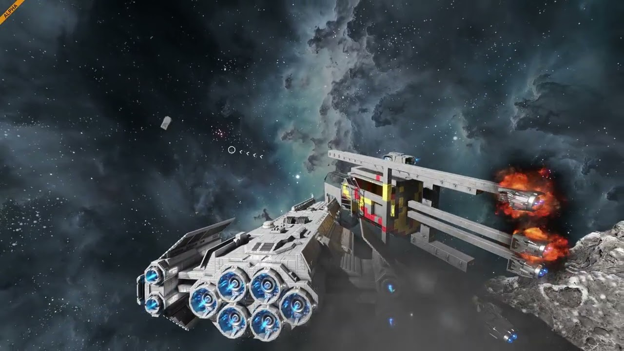 Space Engineers 2 Helldivers ship Versus crash test dummy ship Movement Test