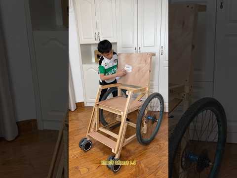 Dadir jonno wheel chair banalam 🪑😍 ~hand crafts/ wood/ woodworking art skill #shorts #viral #funny