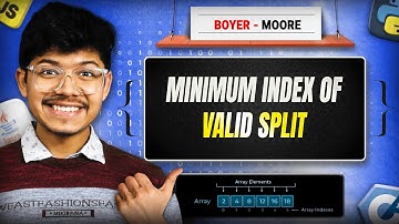 2780. Minimum Index of a Valid Split | Boyer-Moore Majority Voting Algorithm