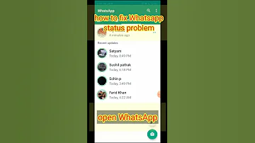 how to fix Whatsapp status problem !! #shorts