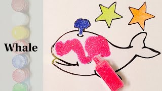 Glitter Toy Whale Coloring & Drawing For Kids | Coloring Pages For Toddlers | RD Arts |