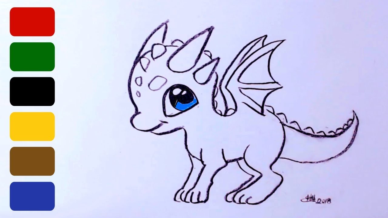 Drawings Of Baby Dragons Step By Step