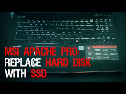 Relaxing replacement of a hard disk with an ssd on notebook MSI Apache Pro GE62 6QF