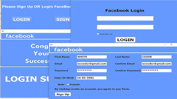 How to Create ||Facebook Login and Signup|| |System| in Java |GUI| JavaNetBeans
