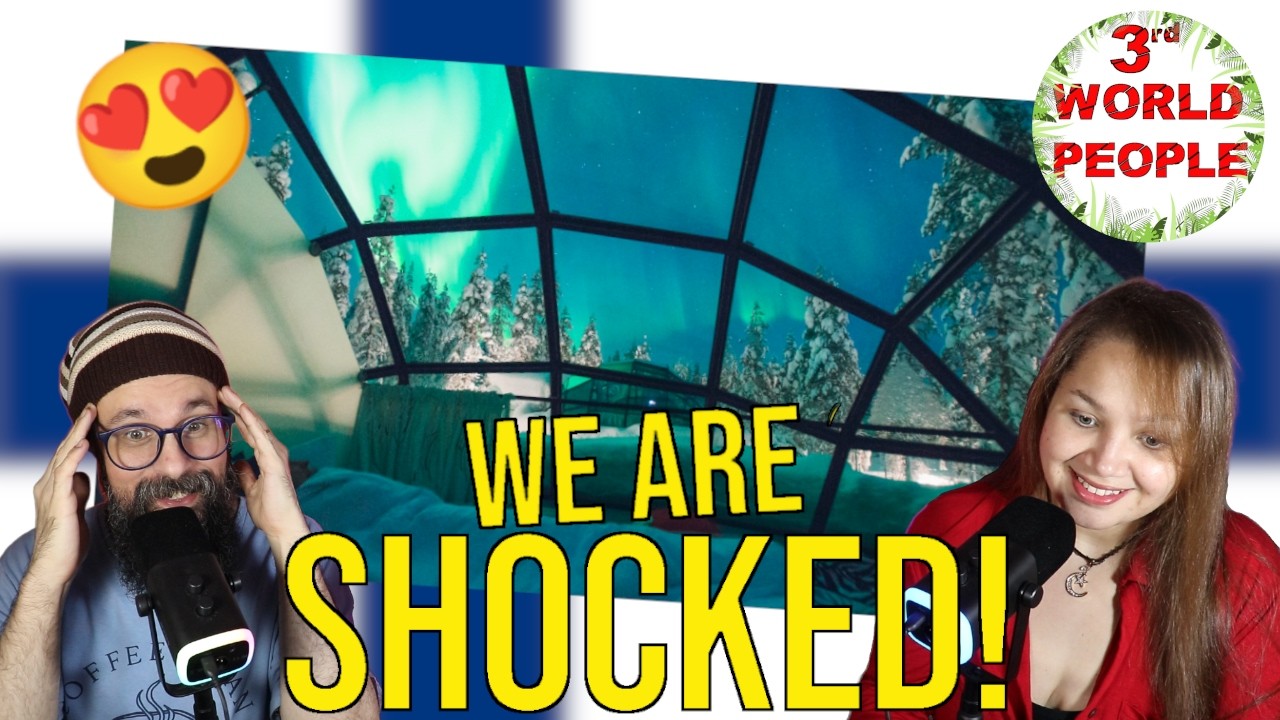 3rd WORLD PEOPLE REACT: OVERNIGHT IN A GLASS IGLOO IN THE ARCTIC CIRCLE | FINLAND REACTION