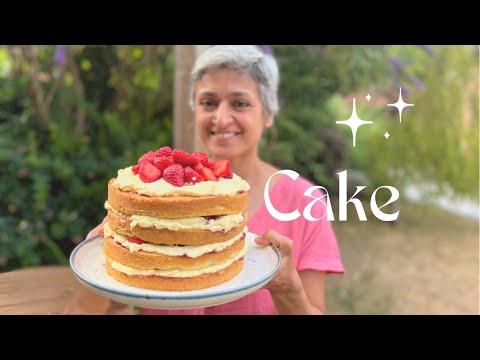 PERFECT SUMMER CAKE  Strawberry rose cake with light sponge and delicious cream  Food with Chetna