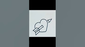 Heart with arrow inside 💘 #drawing #ytshorts #art #trending #heart#shorts #easydrawing #easy