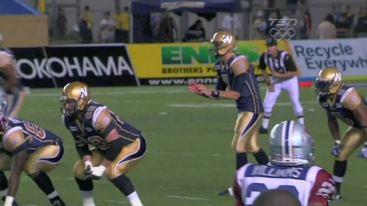 Rod Davis helmet to helmet hit on Alex Brink No Fl...