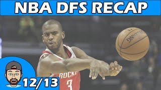 NBA DFS Recap | Wednesday 12/13 | FanDuel & DraftKings