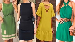 Modernos Vestidos  en tendencia de Moda Mujeres 2024/ Elegantes Sencillos y finos Vestidos