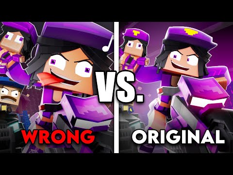 WRONG vs. ORIGINAL Purple Girl 🎵 (Minecraft Animation Music Video)