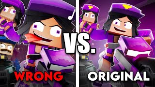 WRONG vs. ORIGINAL 'Purple Girl'  (Minecraft Animation Music Video)