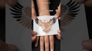 Giant Eagle Hand Painting 🇵🇰🔥 | Satisfying Stencil Reveal #Shorts #yshorts